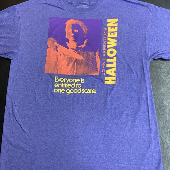 Halloween XL Purple/Orange Michael Myers T-shirt - Picture 2 of 8
